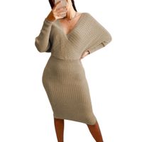 Vestido Mujer Hilo Cruzado Mlarga 359G-27 Color Beige