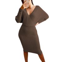 Vestido Mujer Hilo Cruzado Mlarga 359G-27 Color Marron