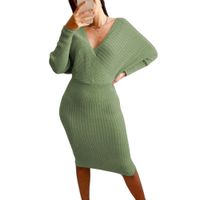 Vestido Mujer Hilo Cruzado Mlarga 359G-27 Color Olivo