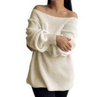 Chompa Mujer Hombros Hilo Dralom 359G-24 Color Perla