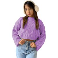 Chompa Mujer Cerrada Hilo Frances 359G-23 Color Lila