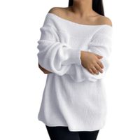 Chompa Mujer Hombros Hilo Dralom 359G-24 Color Blanco
