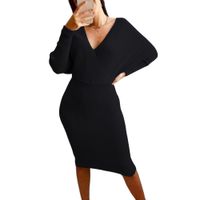 Vestido Mujer Hilo Cruzado Mlarga 359G-27 Color Negro