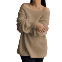 Chompa Mujer Hombros Hilo Dralom 359G-24 Color Vainila
