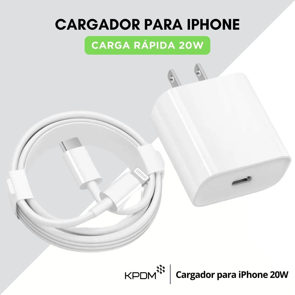 Cargador 20W para iPhone conexión lightning
