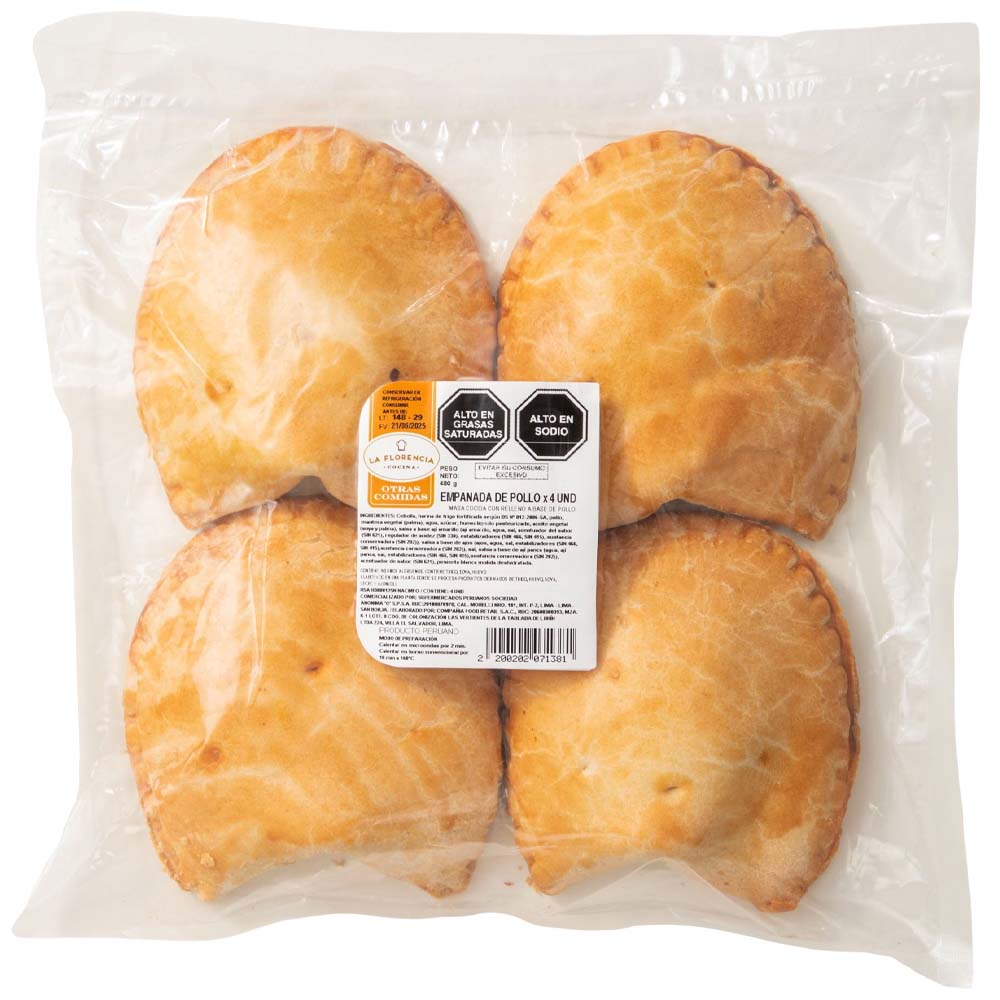 Empanada de Pollo LA FLORENCIA Paquete 4un