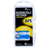 Blister de 06 Pilas Duracell 675 para Audifonos Medicados