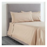 Sábanas 1 plaza beige 180 hilos 100 % algodón bramante Lima Tienda