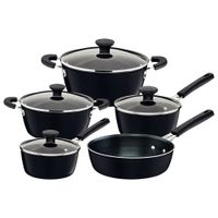Batería de Cocina Tramontina Glenz en Aluminios Esmaltado Gris Stone 05 Piezas