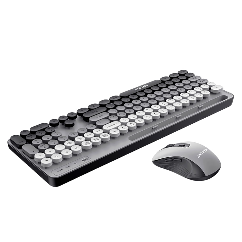 Kit Antryx Teclado y Mouse Inalámbrico WS-970 Gris