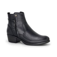 Botín Casual Cuero Mujer PAR&SS JA25Q1-BT181 NEGRO