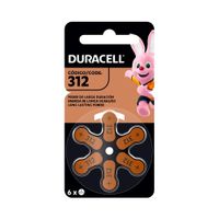 Blister de 06 Pilas Duracell 312 para Audifonos Medicados