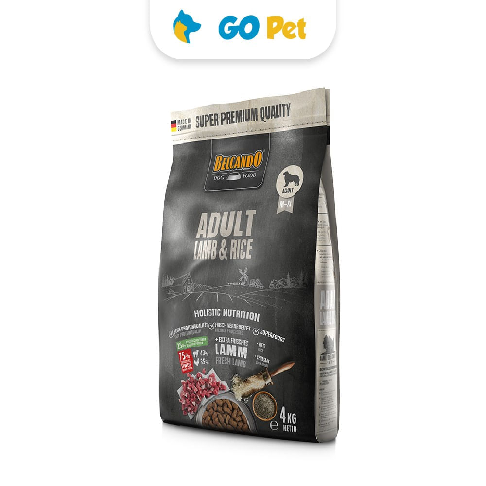 Alimento para Perros Belcando Adulto Rz. Mediana y Grande 4 Kg Cordero & Arroz