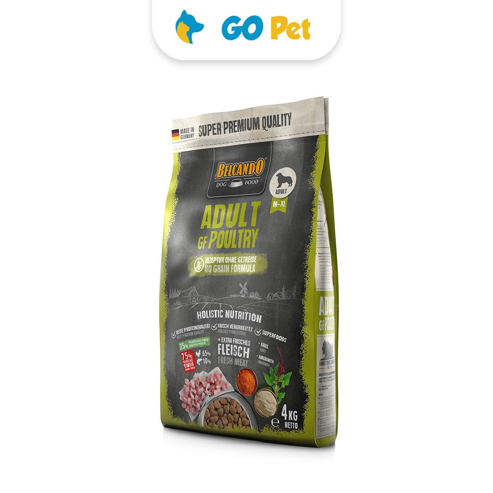 Alimento para Perros Belcando Adulto Rz. Mediana Grande 4 Kg Ave Libre de Granos GF Poultry
