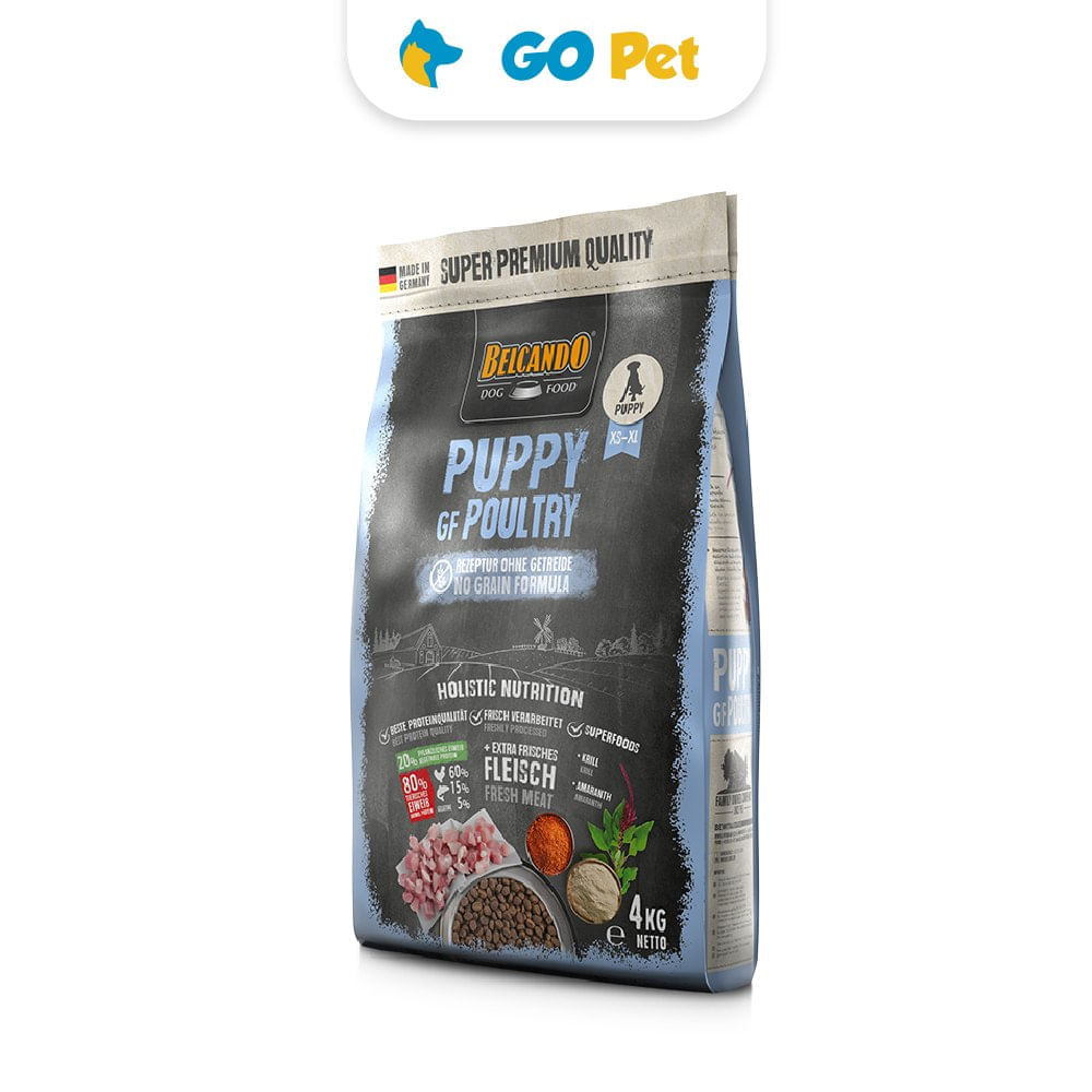 Alimento para Perros Belcando Cachorro Todas las Razas 4 Kg Ave Libre de Granos GF Poultry