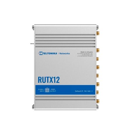 ROUTER CELLULAR TELTONIKA RUTX12 2 X 4GLTE CAT6 HASTA 300MBPS 5X RJ45, 10/100/1000 MBPS P/N: RUTX12