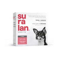 Antipulgas para perros Suralan X Mini 1.5 a 2.5 Kg x 4 Tab