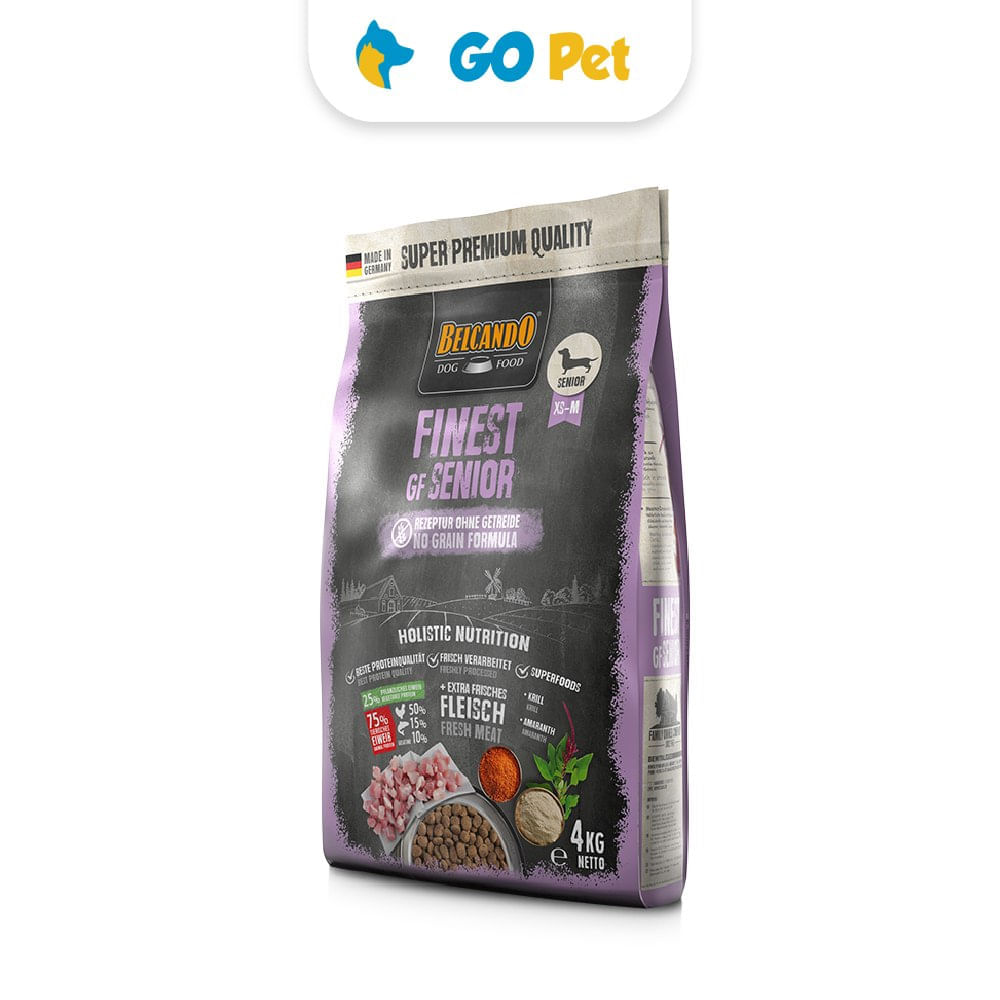 Alimento para Perros Belcando Adulto Mayor Rz. Pequeña y Mediana 4 Kg Libre de Granos GF Senior