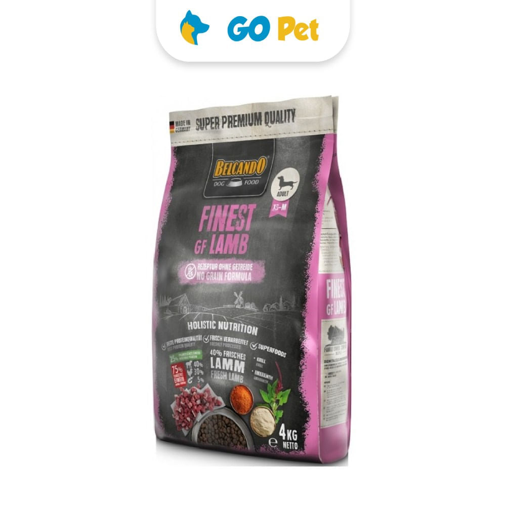 Alimento para Perros Belcando Adulto Rz. Peq y Mediana 4 Kg Cordero Libre de Granos Finest Lamb