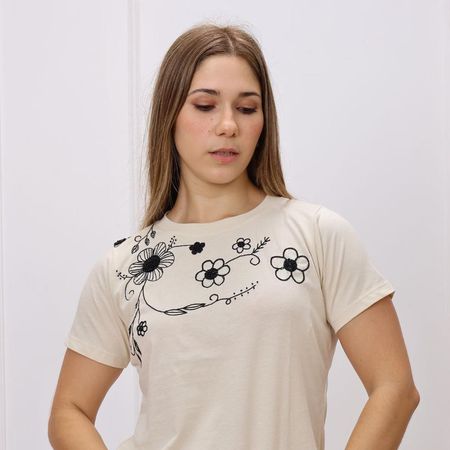 Polo Metamorfosis Daniela Manga Corta Crema Talla S