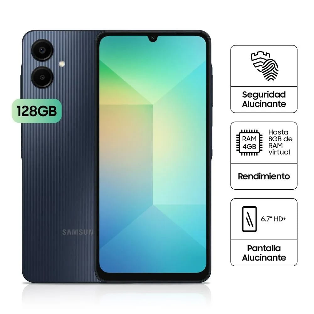 Celular SAMSUNG Galaxy A06 128GB 4GB RAM - Negro