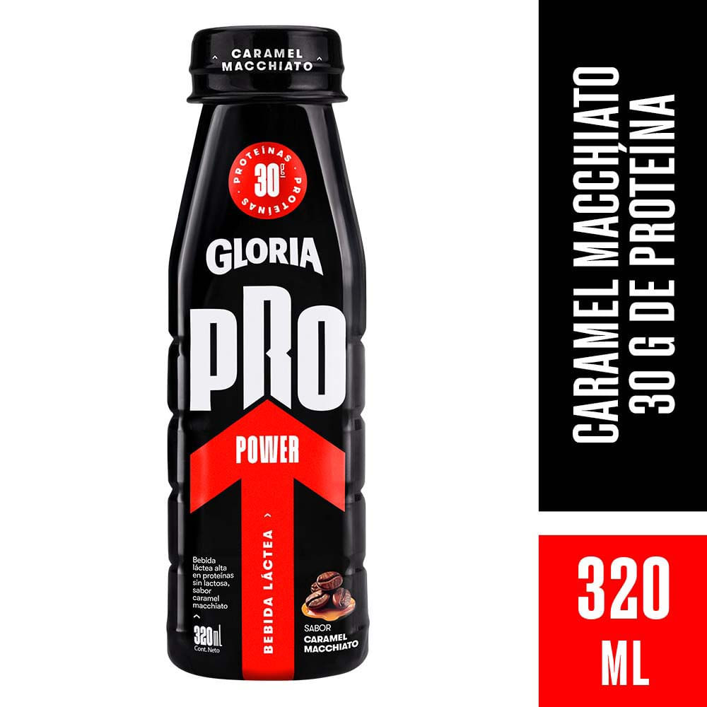 Bebida Láctea GLORIA Pro Power Caramel Macchiato Botella 320ml