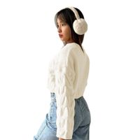 Chompa Mujer Hilo Clasico 359G-23 Color Perla