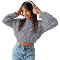 Chompa Mujer Hilo Clasico 359G-23 Color Gris
