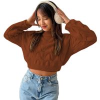 Chompa Mujer Hilo Clasico 359G-23 Color Caramelo