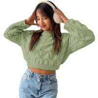 Chompa Mujer Hilo Clasico 359G-23 Color Olivo