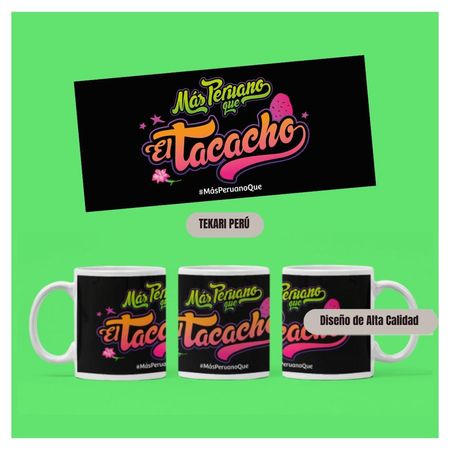 Taza Grande de Loza Diseño Fiestas Patrias 15oz Mas Peruano que 204