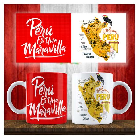 Taza de Loza Diseño Fiestas Patrias 11oz 132