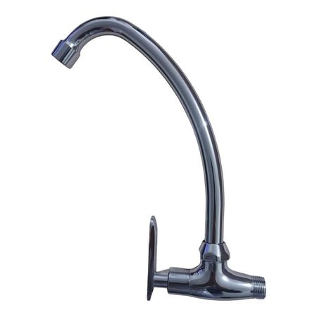 Caño Grifo Cocina Pared pico de Ganso Cromado