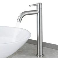Grifo Caño para Ovalin o bowl  de 30cm de Acero Satinado Mate