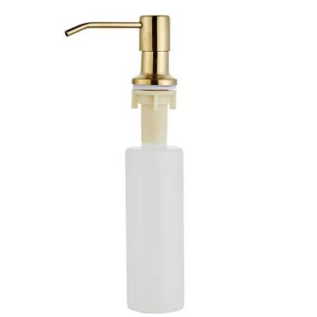 Dispensador de jabón líquido para cocina acero  Dorado Mate