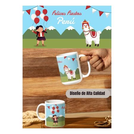 Taza de Loza Diseño Fiestas Patrias 11oz 155