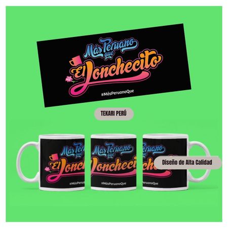 Taza Grande de Loza Diseño Fiestas Patrias 15oz Mas Peruano que 192