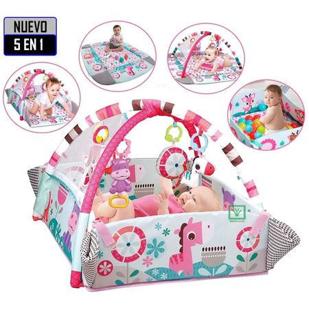 Gimnasio Ideal para Bebé multifunción 5 en 1 Rosa GIM-5RS