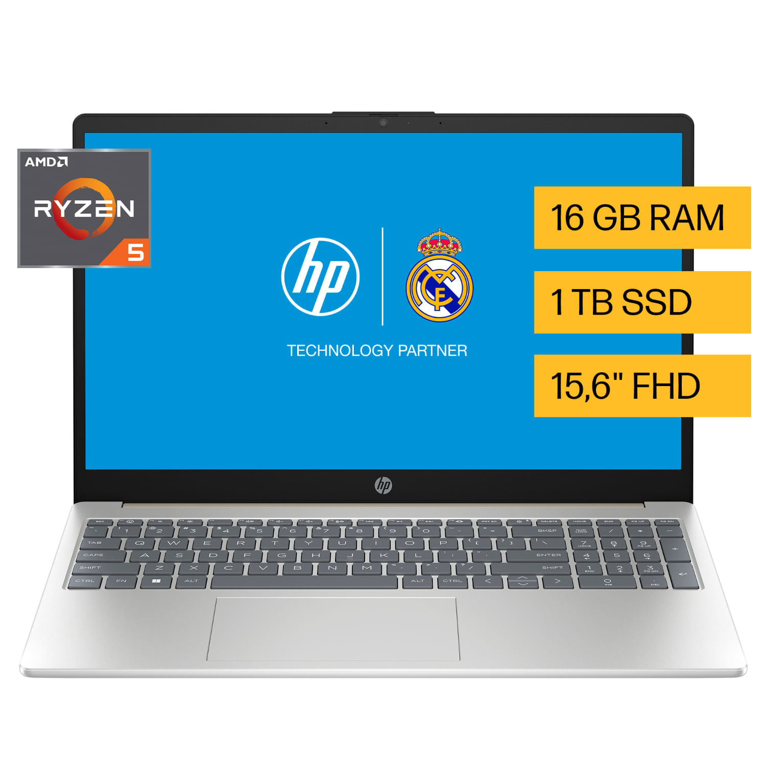 Laptop HP AMD Ryzen™ 5 7520U 15-fc0258la R5-7520U 16GB RAM 1TB 15.6""