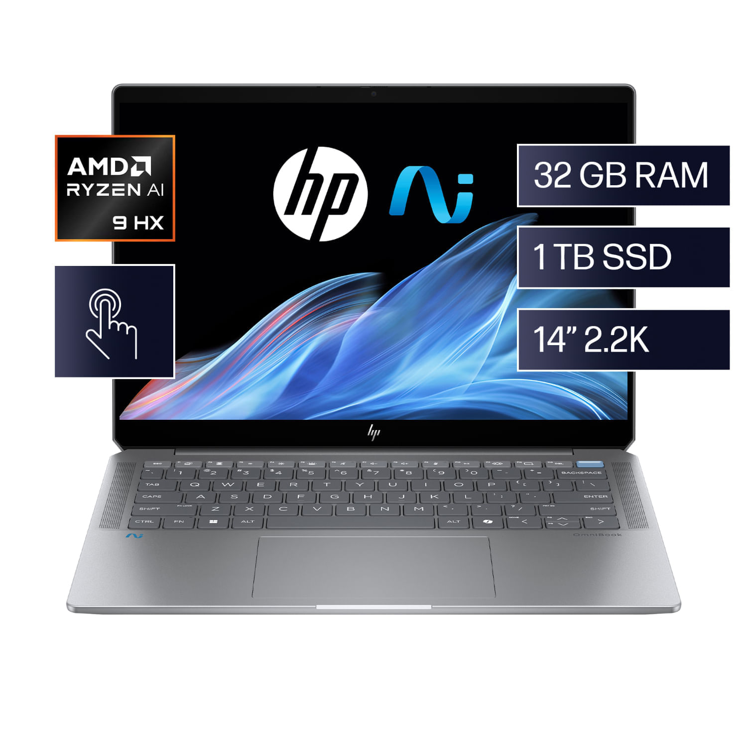 Laptop HP AMD Ryzen™ AI 9 HX 375 14-fd0001la R9-375HX 32GB RAM 1TB 14""
