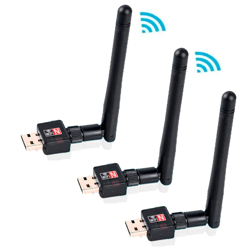 Kit de 3 Antenas WIFI para Pc o Laptop usb