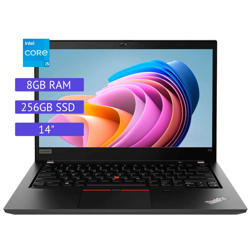 Laptop Semi Nueva Lenovo ThinkPad T14 - Core i5 10ª Gen - 8GB RAM - 256GB SSD - 14""