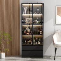 Vitrina Moderna Harutora Negro R&R MUEBLES