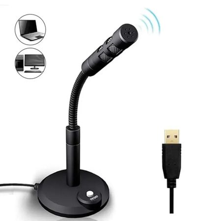 Microfono para PC Laptop Cable USB Flexible Mute