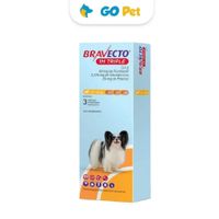 Antiparasitario Bravecto 1M Triple 50 Mg x 3 Tab 2.5 a 5 Kg Protección Interna y Externa