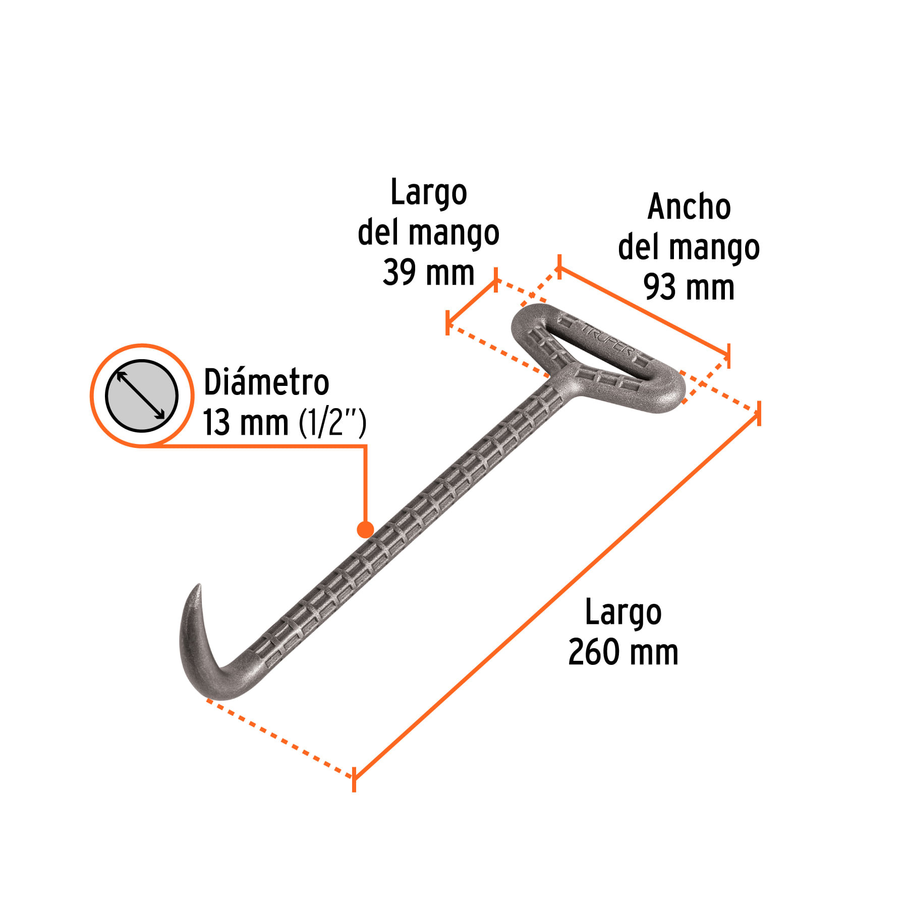 Tortol amarrador de varilla 12pulg Truper