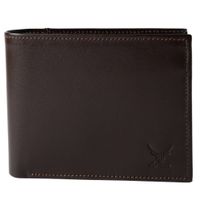 Billetera De Cuero Vacuno Classic AR18 Café Con Camel