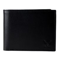 Billetera De Cuero Vacuno Classic AR18 Negro Con Camel