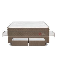 Cama Box Tarima 4 Cajones FORLI Sirius Pocket Queen + 2 Almohadas + Protector