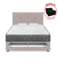 Dormitorio Sabanera FORLI Acqua 2 Plazas Blanco/Beige + Sofá Cama